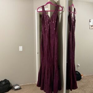 SOLD Elegant Burgandy Dress